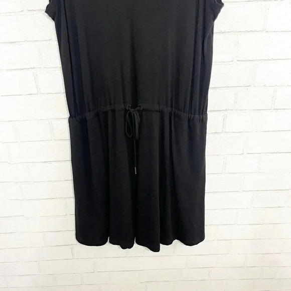 Sweaty Betty Black Sleeveless Drop Waist Casual Midi Dress Women's Size Medium - Picture 4 of 7